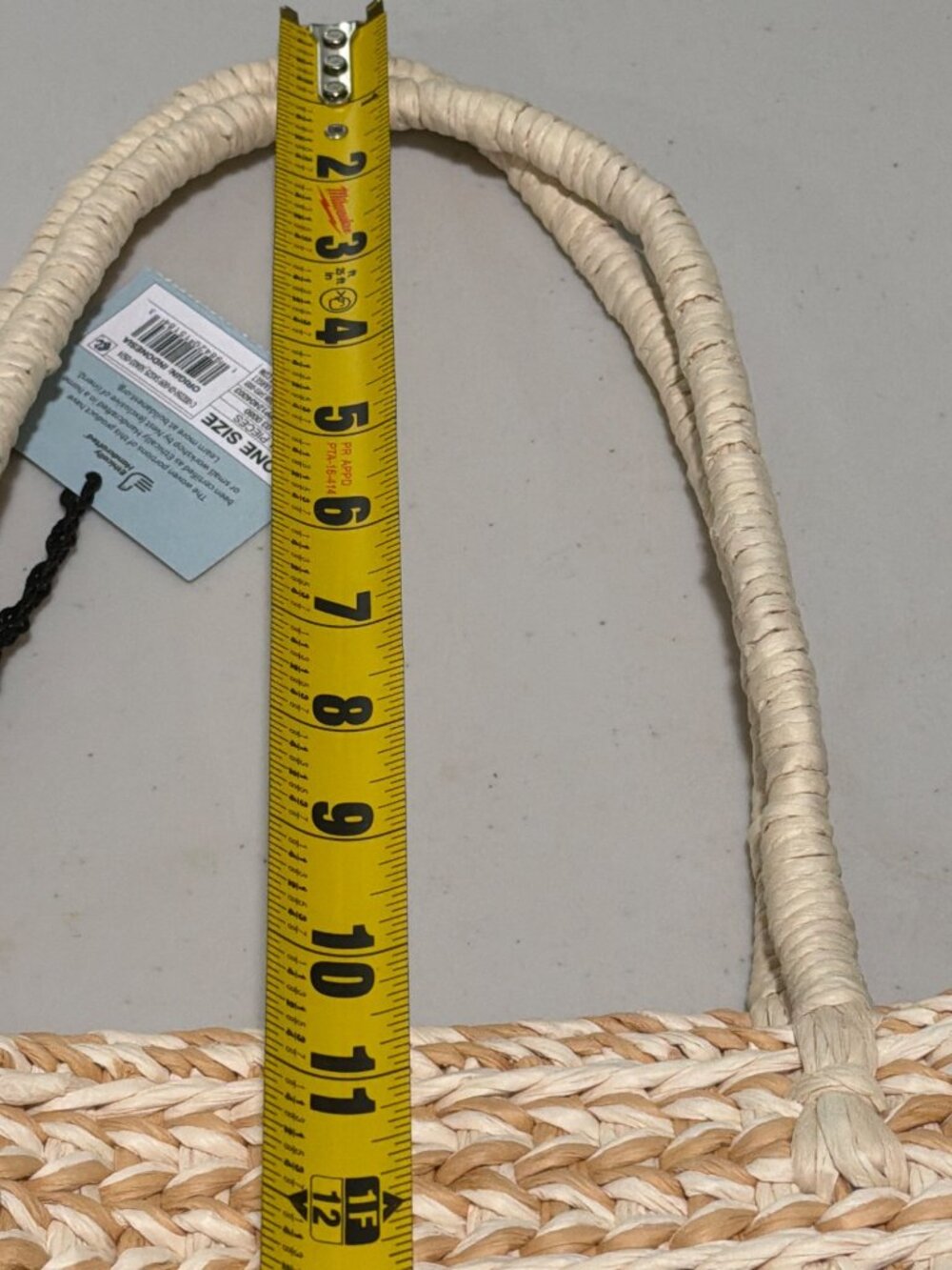 Natural Straw Woven Tote Bag With Double Handles - Shade & Shore - Picture 8 of 8
